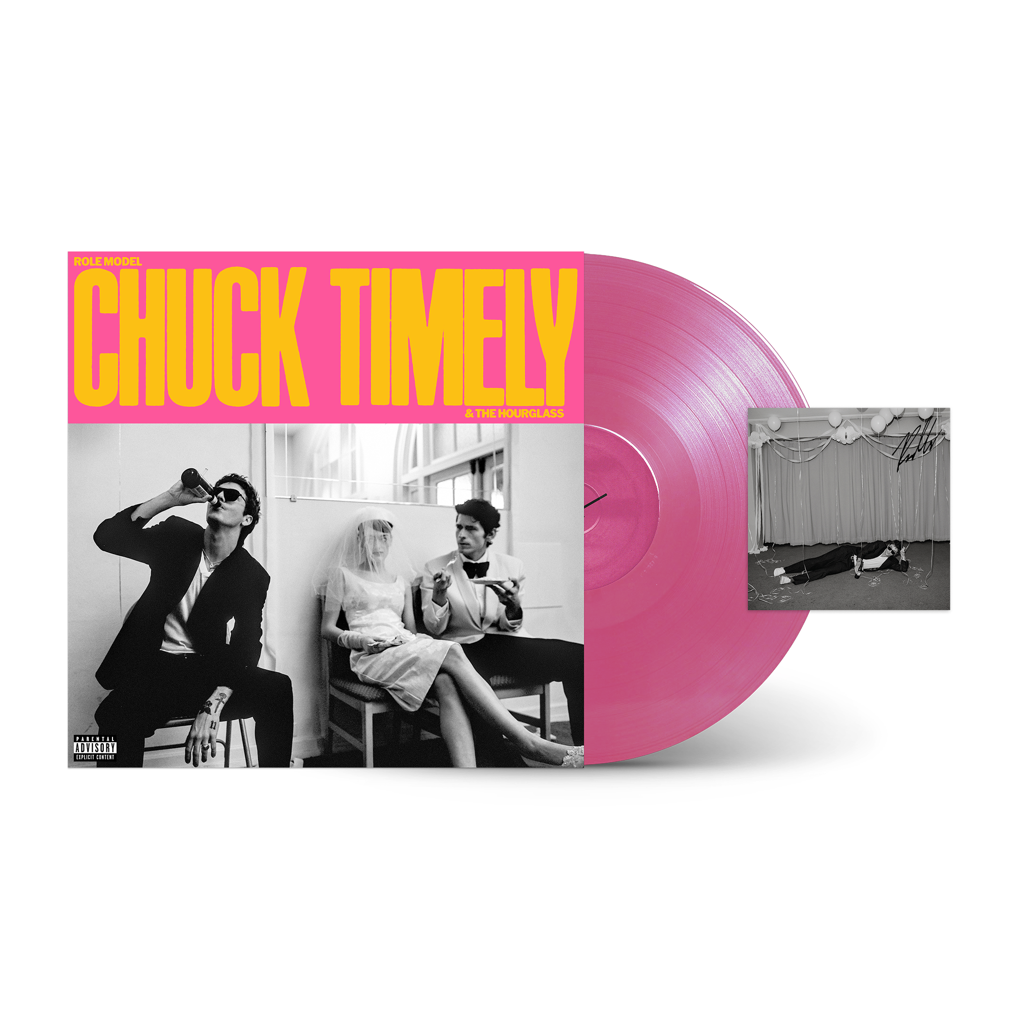 Chuck Timely & The Hourglass Opaque Watermelon Vinyl + Signed Art Card